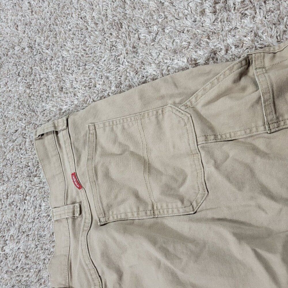 Wrangler Denim Carpenter Shorts Mens 42 Beige Jean Short Workwear Stretch - Picture 8 of 9